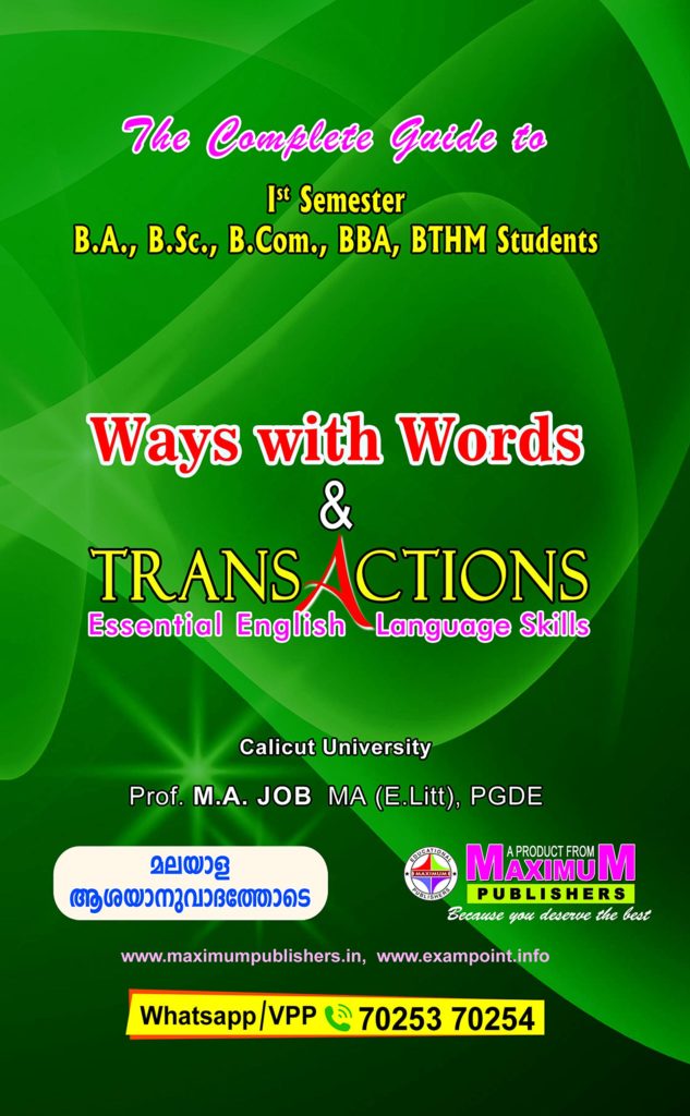 Ways With Words & TRANSACTIONS Essential English Language Skills Maximum Publishers guide 