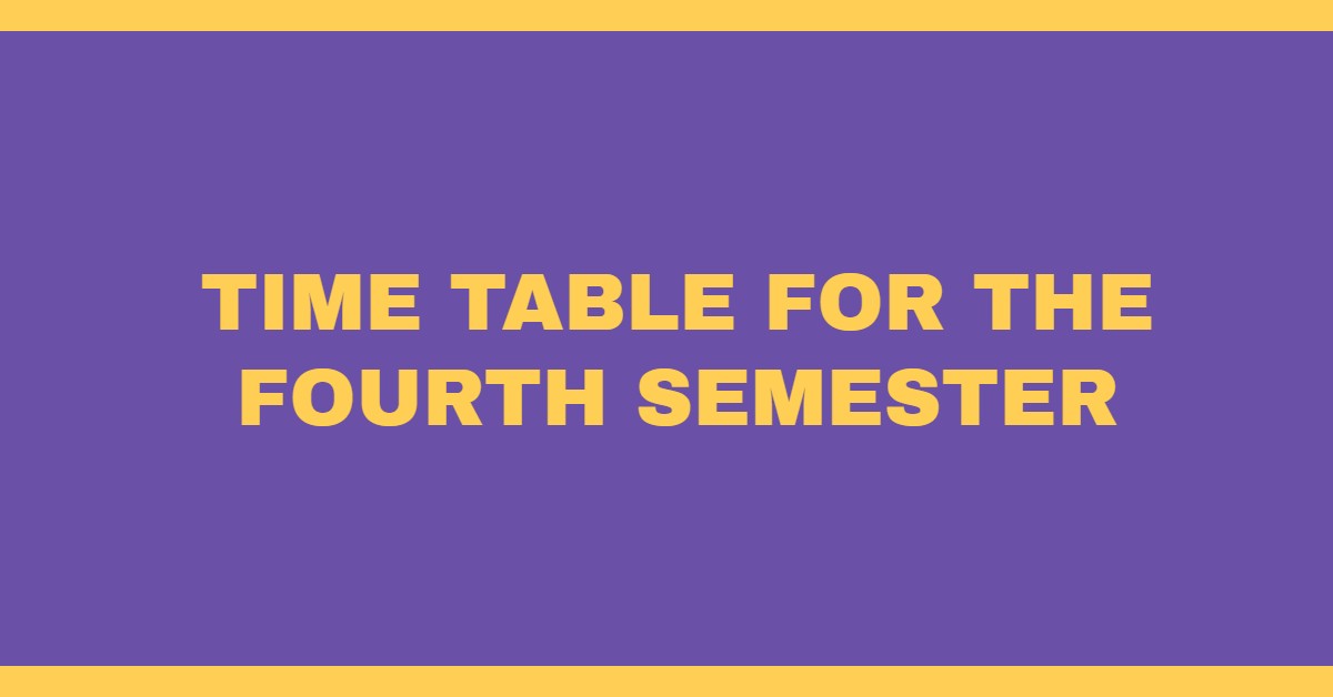 Calicut University Fourth Semester April 2020 Time Table Download