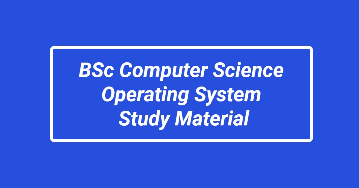 operating system study material