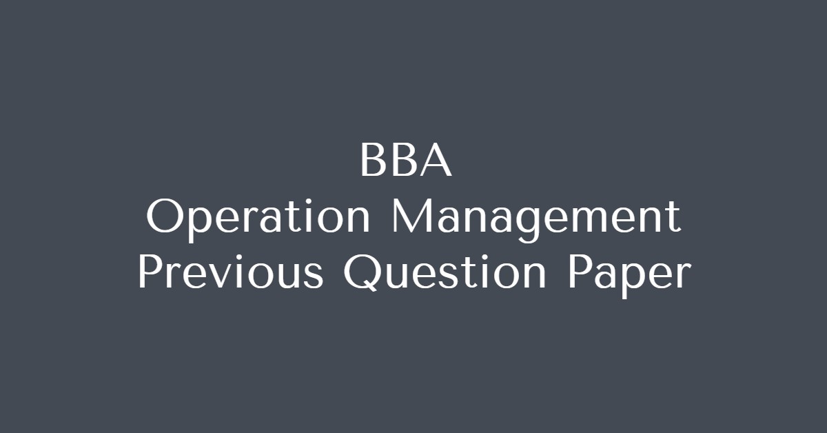 operational management qp