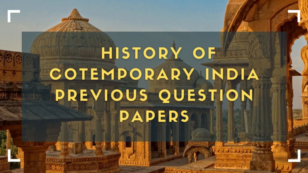 History Of Contemporary India qp