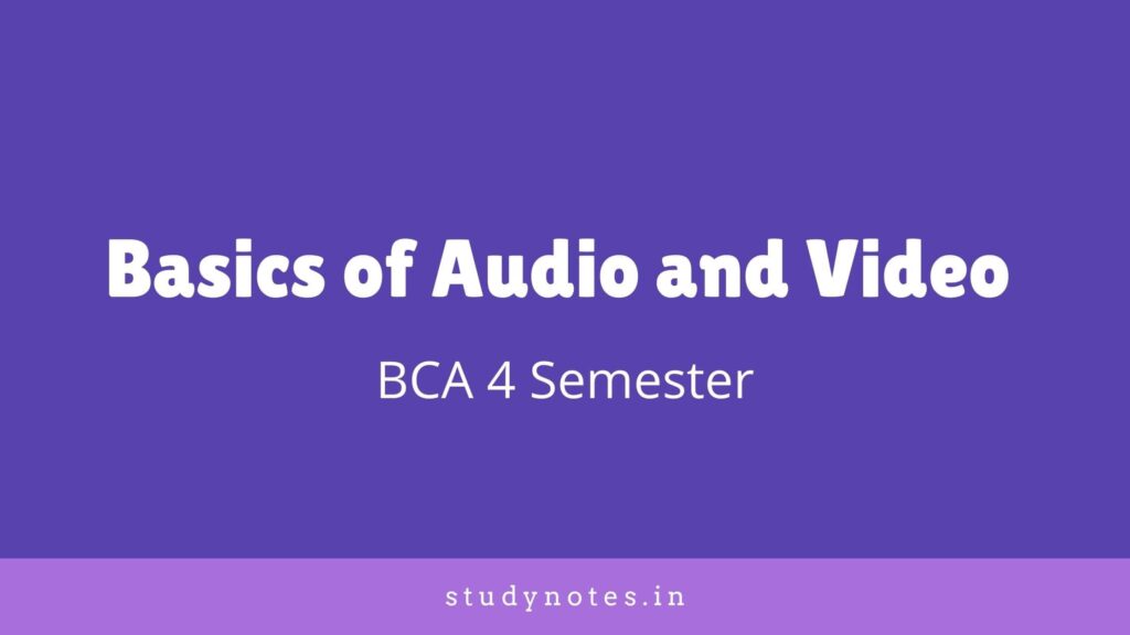 Basics of Audio and Video Previous Question Paper