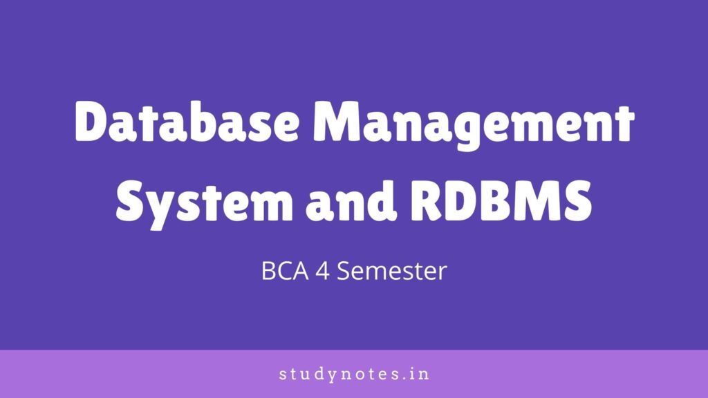 Database Management System and RDBMS Previous Question Paper