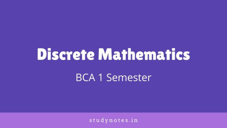 BCA Degree Discrete Mathematics Previous Question Paper - StudyNotes