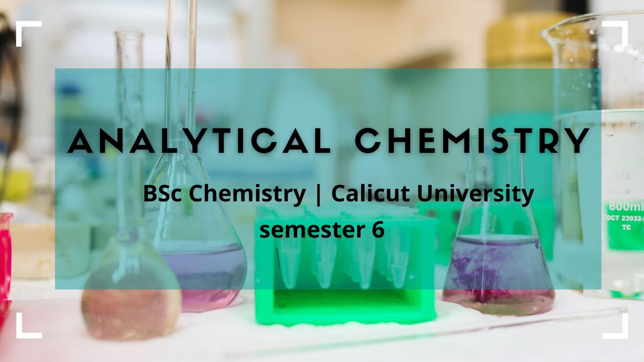 analytical chemistry nptel assignment