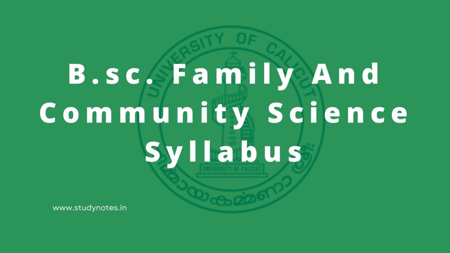 bsc-family-and-community-science-syllabus-archives-studynotes